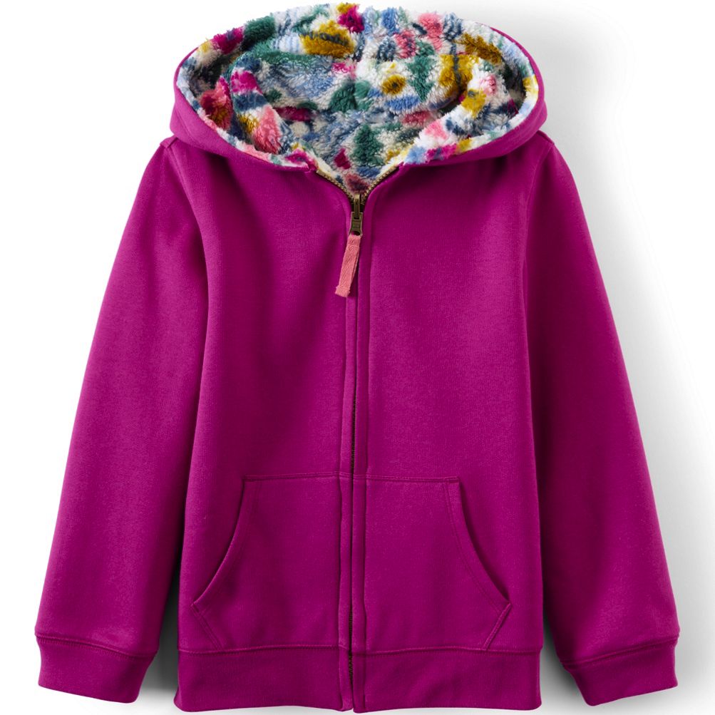 Girls fur lined clearance hoodie