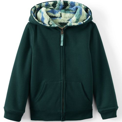 Kids Reversible Sherpa Fleece Hoodie