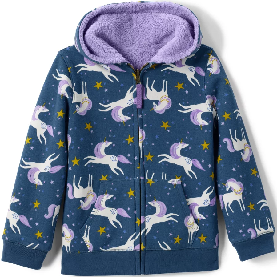 Kids' Reversible Sherpa Fleece Hoodie view 4