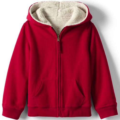 Kids Reversible Sherpa Fleece Hoodie Lands End