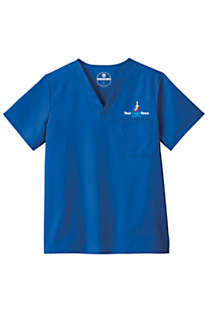White Swan Fundamentals Unisex Regular Scrubs Uniform V-neck Top 1 Pocket