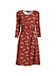 Women's Petite Three-quarter Sleeve Twist Front Dress