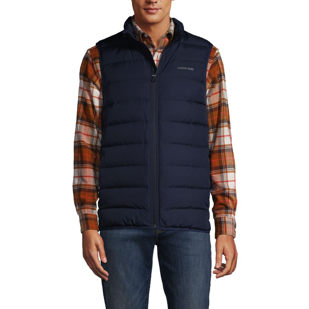 Lands end men's down on sale coat