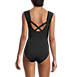 Women's Mastectomy Chlorine Resistant Tummy Control Cap Sleeve X-Back One Piece Swimsuit, Back