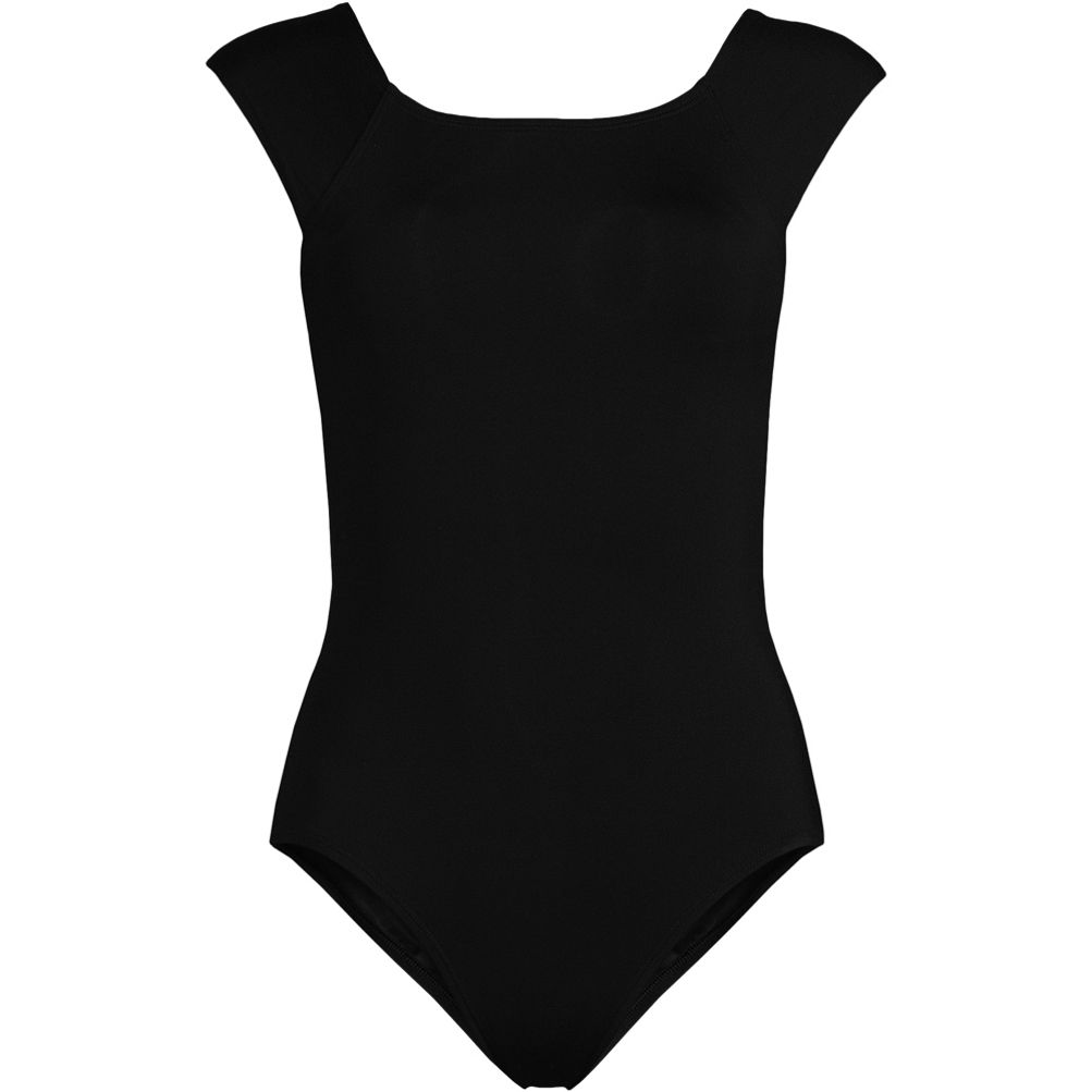Lands End Swimsuit Black 22W DDD F Cup One Piece Bathing Suit