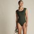 Women's Chlorine Resistant Tummy Control Cap Sleeve X-Back One Piece Swimsuit, alternative image
