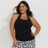 Women's Plus Size Chlorine Resistant Square Neck Halter Tankini Swimsuit Top, alternative image