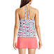 Women's Chlorine Resistant Square Neck Halter Tankini Swimsuit Top, Back