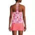 Women's Chlorine Resistant Square Neck Halter Tankini Swimsuit Top, Back
