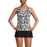 Women's Chlorine Resistant Square Neck Halter Tankini Swimsuit Top