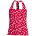 Women's Chlorine Resistant Square Neck Halter Tankini Swimsuit Top, Front
