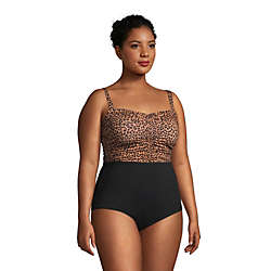 Women's Plus Size Chlorine Resistant Tummy Control Sweetheart One Piece Swimsuit Adjustable Straps, alternative image