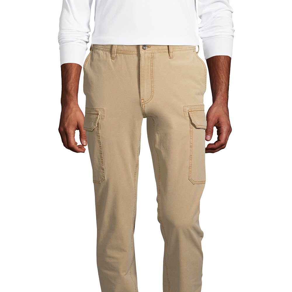 Men's 4-way Stretch Cargo Trousers | Lands' End