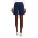 Women's High Rise Sport Knit Elastic Waist Denim Jean Shorts, Front