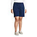Women's Plus Size High Rise Sport Knit Elastic Waist Denim Jean Shorts, alternative image