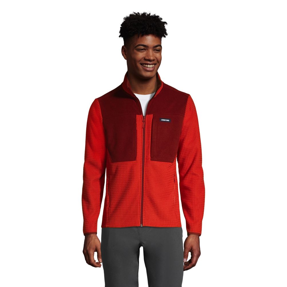 Men's zip front online fleece jacket