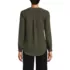 Women's Shirred Long Sleeve Split Neck Blouse, Back