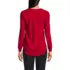 School Uniform Women's Shirred Long Sleeve Split Neck Blouse, Back
