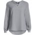 Women's Shirred Long Sleeve Split Neck Blouse, Front