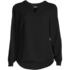 Women's Petite Shirred Long Sleeve Split Neck Blouse, Front