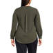 Women's Plus Size Shirred Long Sleeve Split Neck Blouse, Back