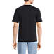 Men's Knit Rib Short Sleeve Henley Pajama Shirt, Back