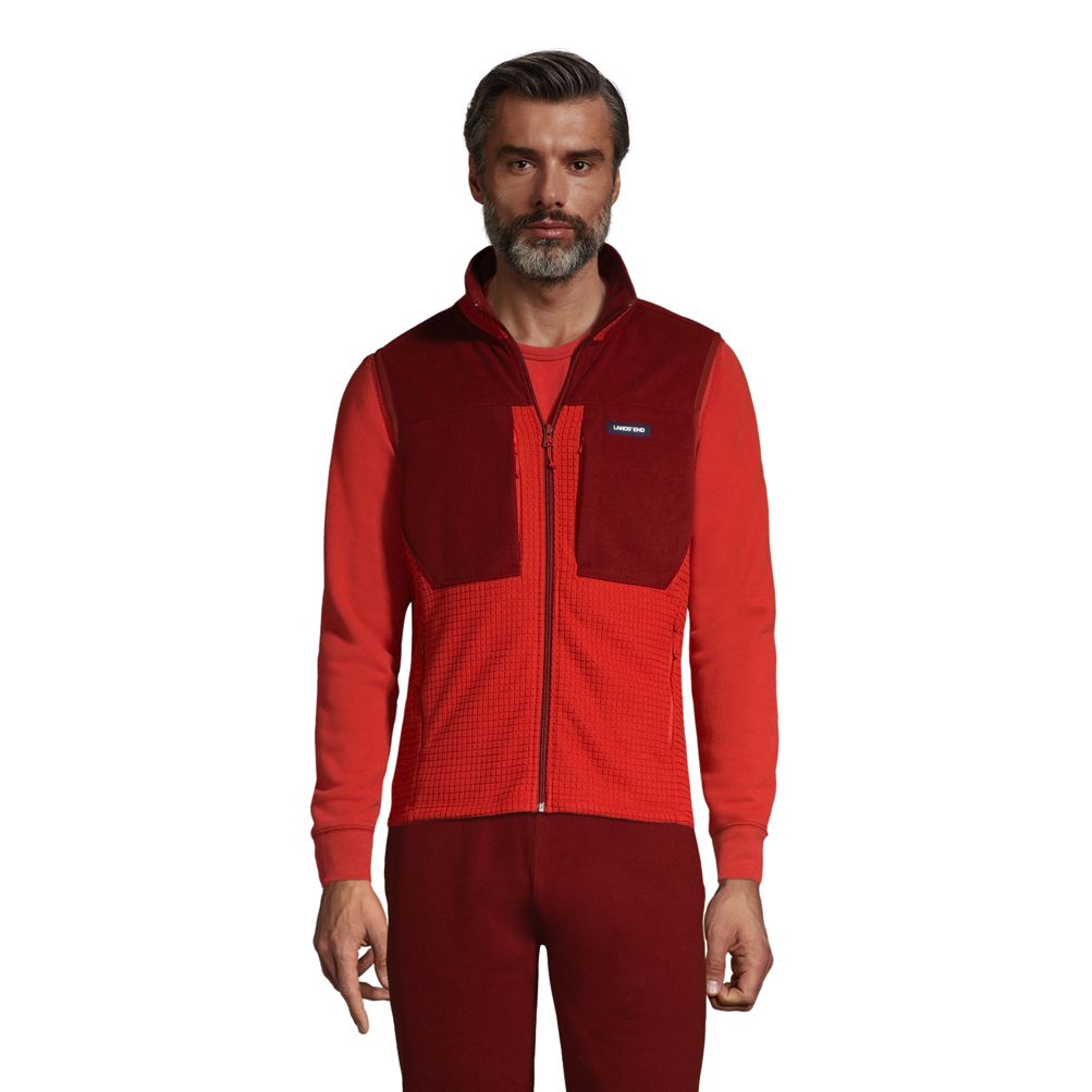 Men's Grid Fleece Vest