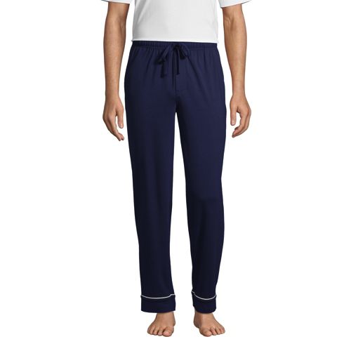 Lands' End Men's Tall Flannel Jogger Pajama Pants