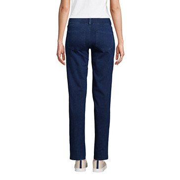 Starfish Knit Denim Mid Waist Straight Jeans für Damen in Petite-Größe image number 1