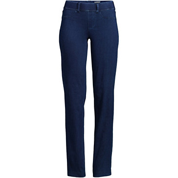 Starfish Knit Denim Mid Waist Straight Jeans für Damen in Petite-Größe image number 4