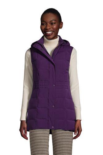 Women's Plus Hooded Down Gilet with Stretch