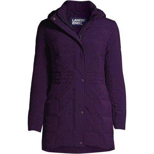 Women's Quilted Stretch Down Coat | Lands' End