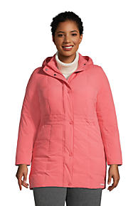Fusion Pink Lands End Womens Plus Size Squall Jacket 3X 