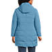 Women's Plus Size Quilted Stretch Down Coat, Back