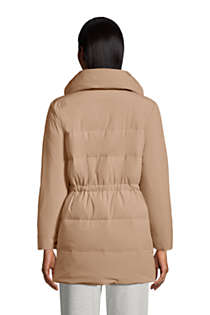 Women's Quilted Stretch Down Wrap Coat, Back