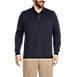 Men's Big and Tall Long Sleeve Super Soft Supima Polo Shirt with Pocket, Front