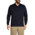 Men's Big and Tall Long Sleeve Cotton Supima Polo Shirt with Pocket, Front