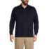Men's Big and Tall Long Sleeve Cotton Supima Polo Shirt with Pocket, Front