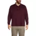Men's Big and Tall Long Sleeve Cotton Supima Polo Shirt with Pocket, Front