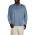 Men's Big Long Sleeve Cotton Supima Polo Shirt with Pocket, Front