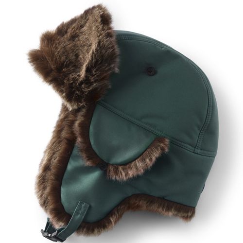 Two Tone Plush Lined Trapper Hat