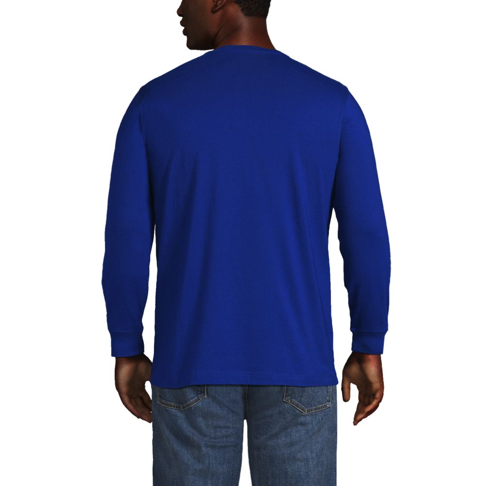 Men's Big and Tall Super-T Long Sleeve Henley Shirt | Lands' End