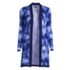 Women's Plus Size Fine Gauge Cotton Long Open Cardigan Sweater - Print, Front