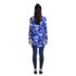 Women's Fine Gauge Cotton Long Open Cardigan Sweater - Print, Back