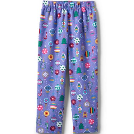 Funnycokid Girls Flannel Lounge Pants 3D Graphic Elastic Waistband Plush Pajamas Bottoms 5-12 Years 