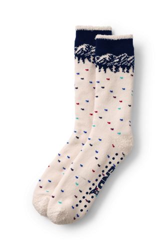 メンズ ウィンター ルーム ソックス ランズエンド