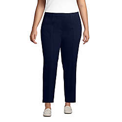 Women's Plus Size Starfish Mid Rise Elastic Waist Pull On Utility Jean  Ankle Pants | Lands' End