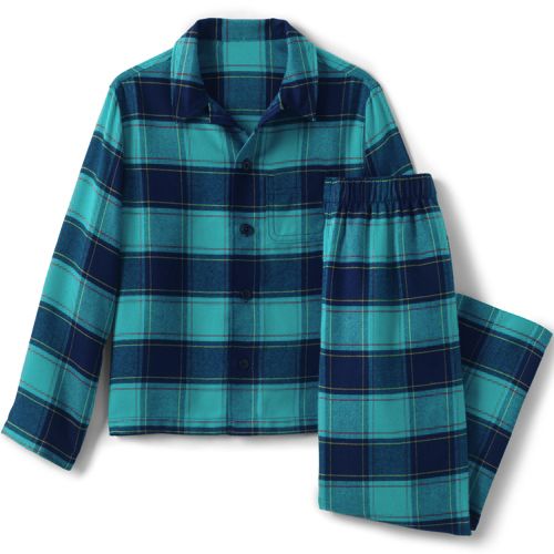 Lands' End Kids Flannel Pajama Pants - 6 - Evergreen Blackwatch Plaid :  Target