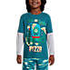 Boys Long Sleeve Double Layer Graphic Tee, Front