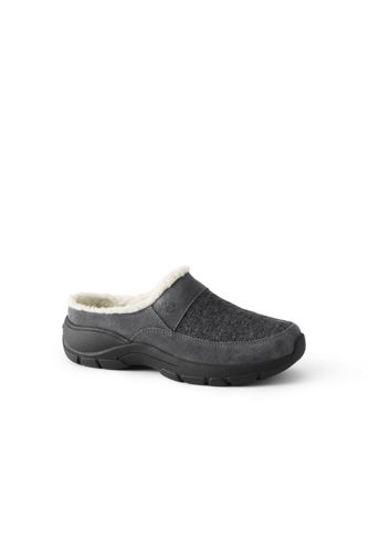 clog suede leather slip on